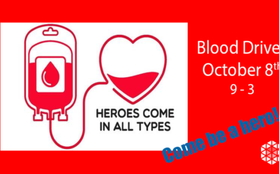 BLOOD DRIVE – OCT 8th – Come be a Hero!