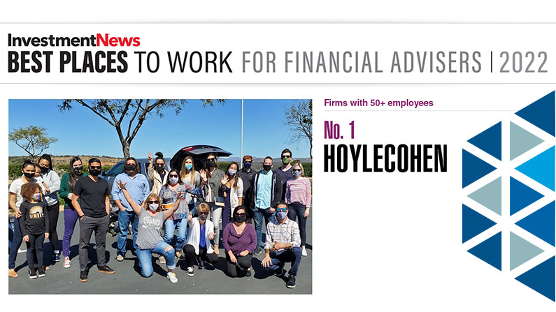 HoyleCohen Ranked #1 in Best Places to Work for Financial Advisors by Investment News